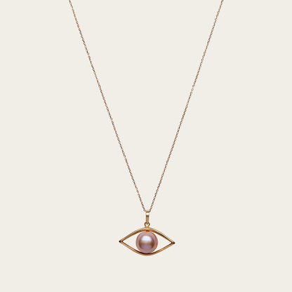 noorelle, pearl eye with gold chain, jewellery, chain, gold chain, gold pearl eye, gold chain for girl