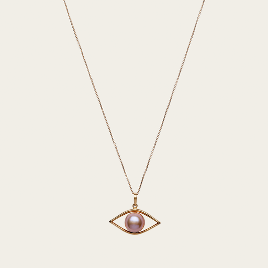 noorelle, pearl eye with gold chain, jewellery, chain, gold chain, gold pearl eye, gold chain for girl