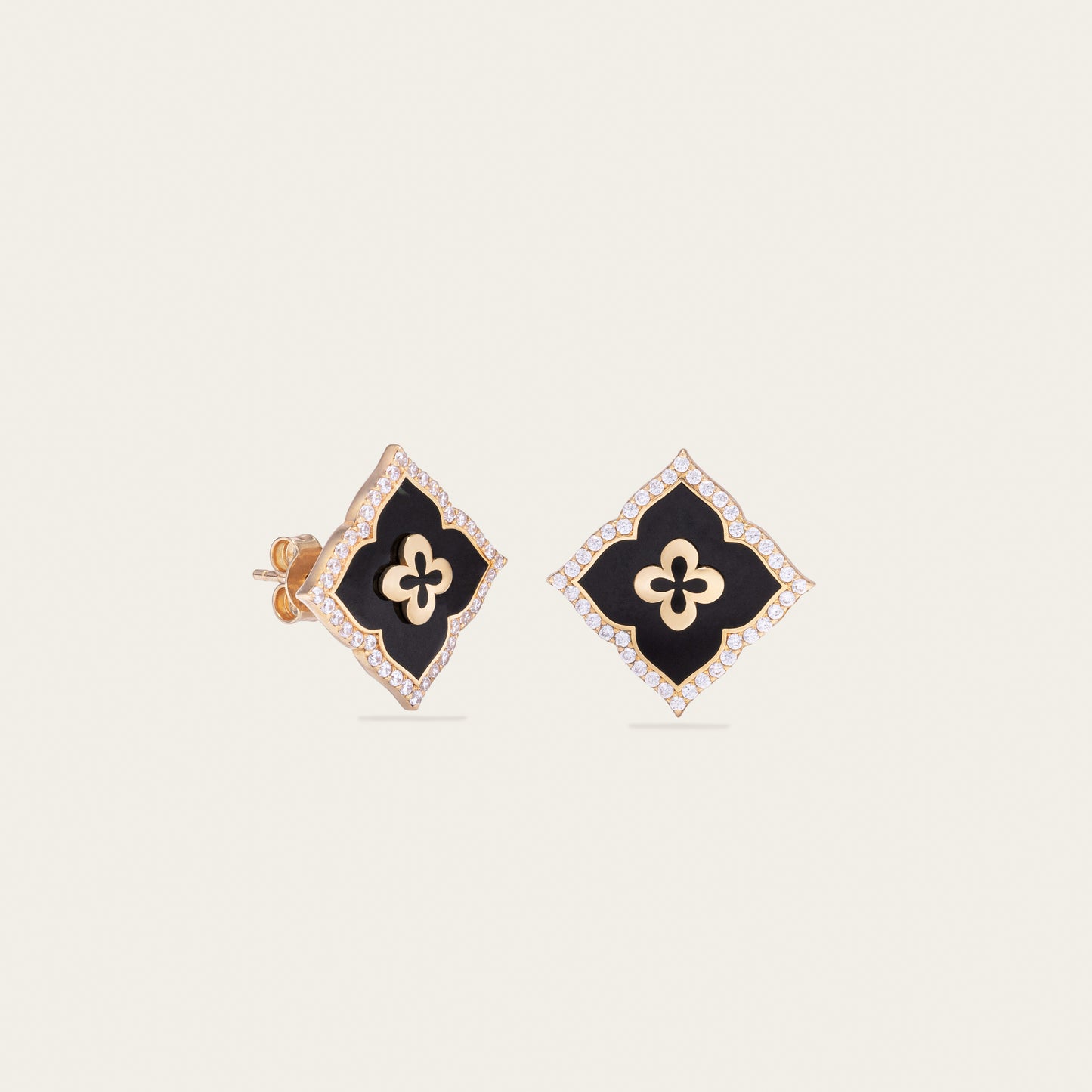 noorelle, enigma fine earrings, jewellery, earrings, gold and black earrings, earrings for girl