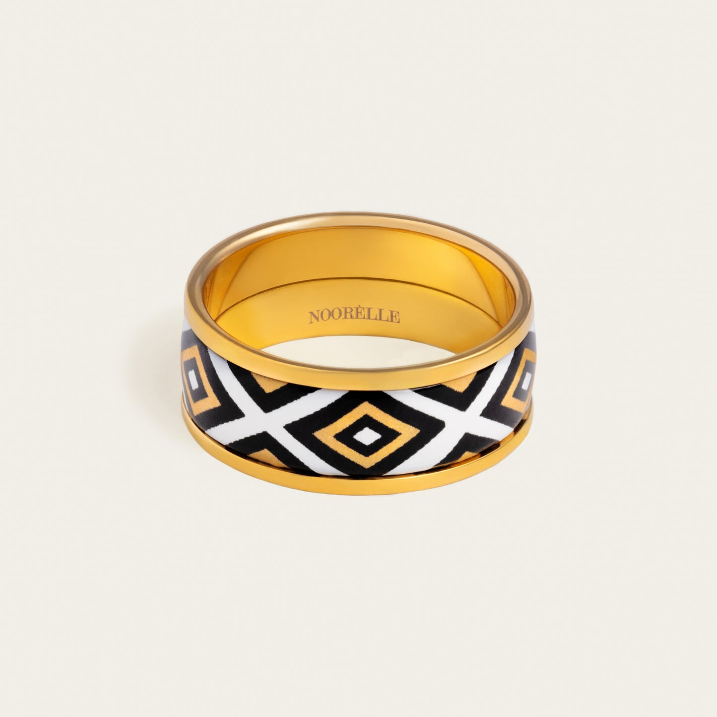 noorelle, legacy ring, rings , jewellery ,gold rings for girls, printed rings, black gold ring