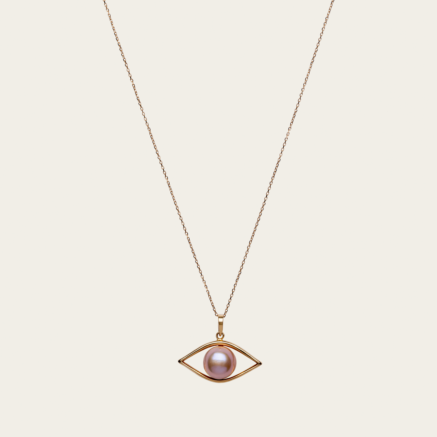 Pearl Eye with Gold Chain