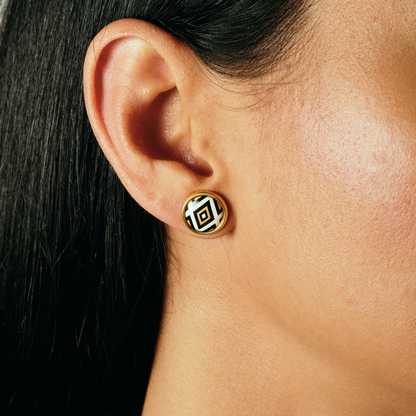 noorelle, legacy earring, earring, jewellery , gold printed earring, earring for girl, 